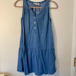 LOFT Denim Chambray Dress | Size XXSP